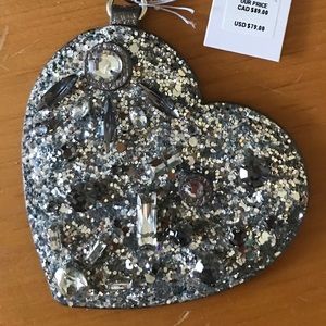 Kate Spade Jeweled Heart Keychain / Purse Charm